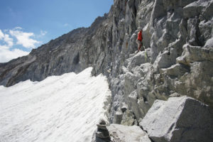 The beginning and also the hardest climbing up Middle Palisade