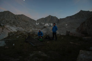 Camp below Mt. Baxter